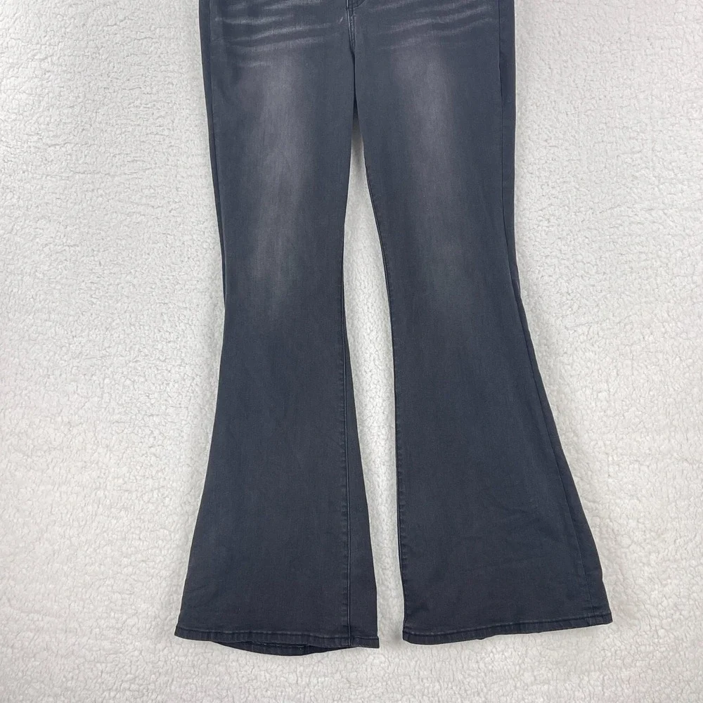 PTCL Ethical Clothing Jeans Womens Size 32 Black Denim Wide-Leg High-Rise Casual